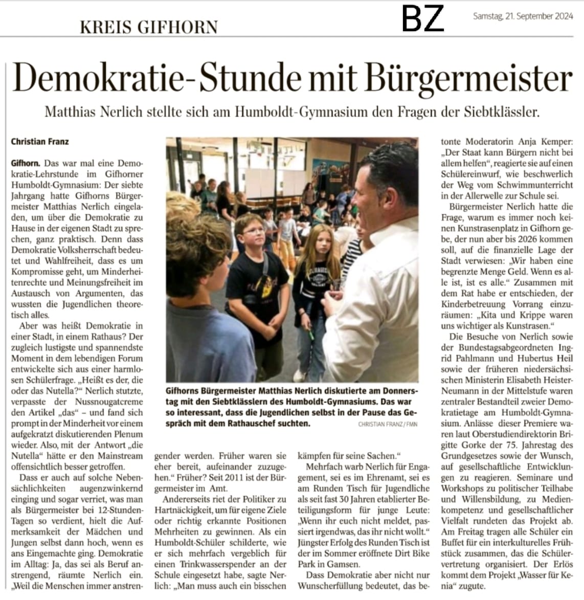 Demokratietage am HG BZ