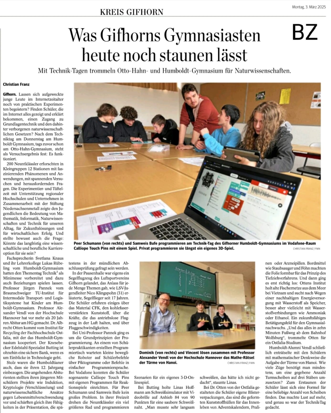 Technik Tag am HG